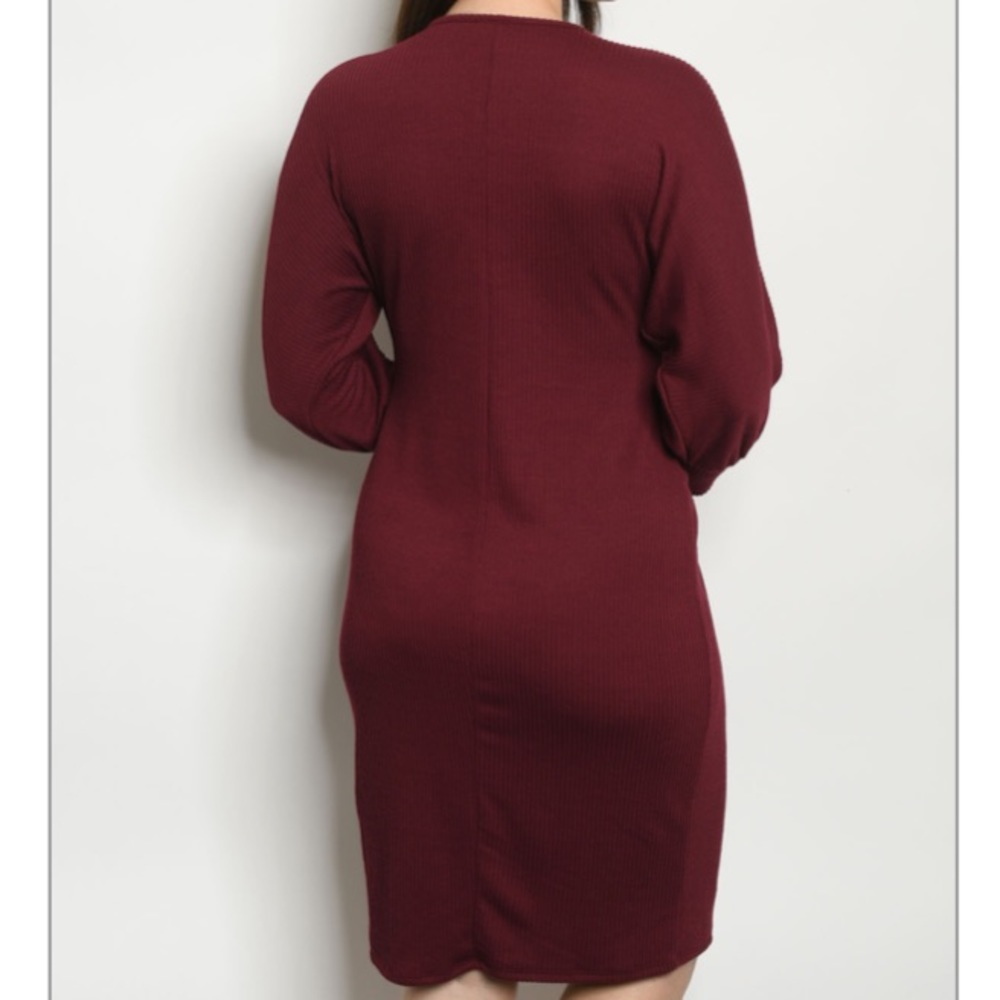❤️LAST NEW 3X Burgundy Twist Knot Dress - Picture 3 of 3